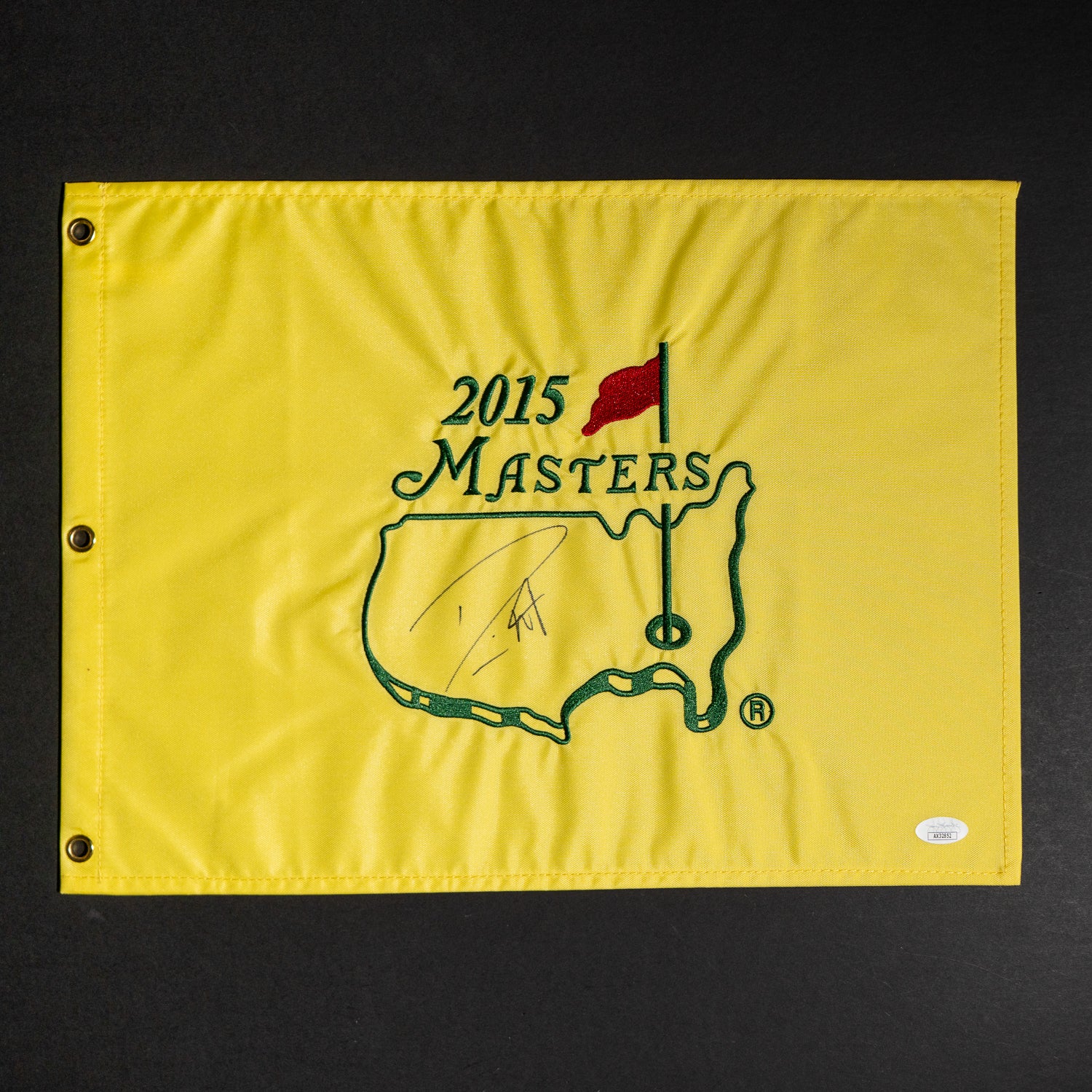 Bandera del Masters Firmada por Danny Willet - Campeón del torneo en 2016